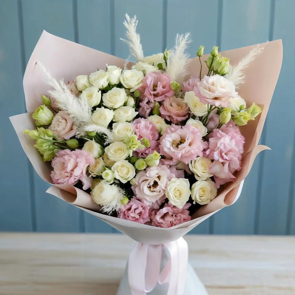 Букет цветов из: Альстромерии и Розы в Козловке Воронежской области