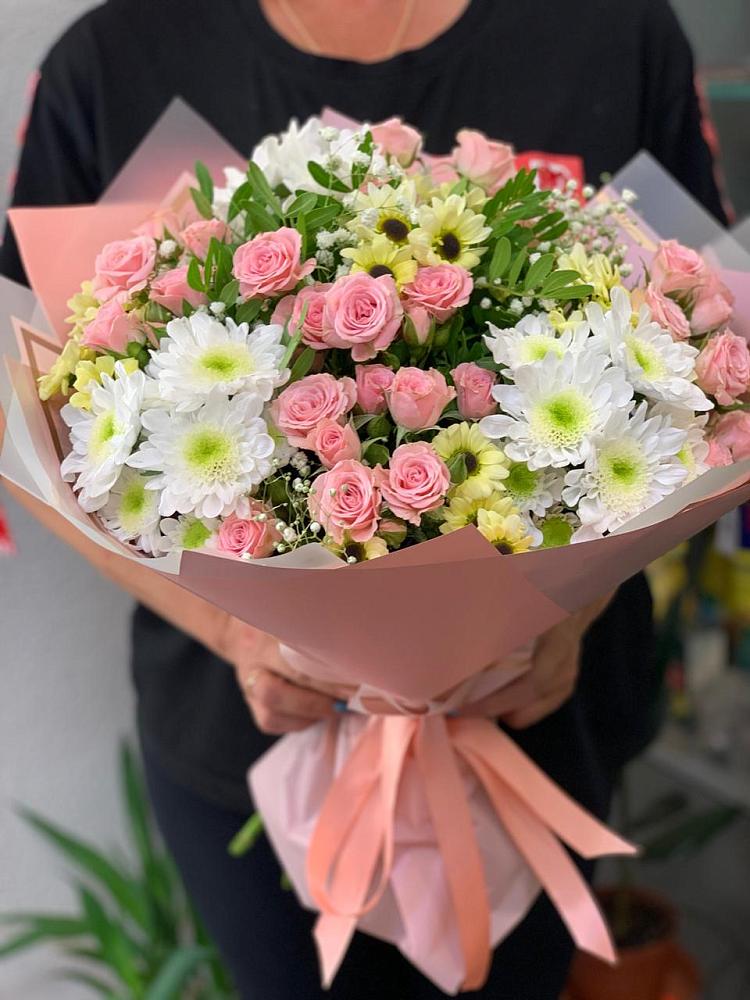 Букет цветов из: Розы и Хризантемы в Козловке Воронежской области