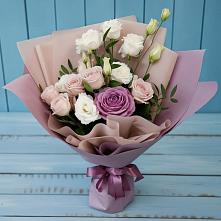 Букет цветов из:  Розы и Лизиантусы #REPLACE_PRED# Козловке Воронежской области