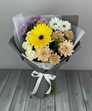 Букет цветов из:  Розы, Герберы и Хризантемы в Козловке Воронежской области