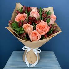 Букет цветов из:  Розы и Альстромерии в Козловке Воронежской области