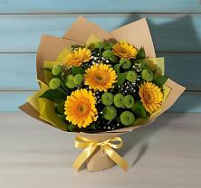 Букет цветов из:  Герберы и Хризантемы в Козловке Воронежской области