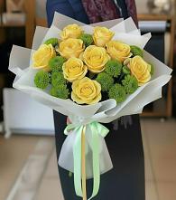 Букет цветов из:  Хризантемы и Розы #REPLACE_PRED# Козловке Воронежской области