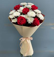 Букет цветов из:  Розы и Хризантемы в Козловке Воронежской области