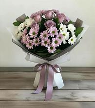 Букет цветов из:  Хризантемы и Розы в Козловке Воронежской области