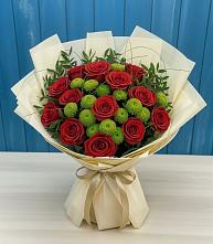 Букет цветов из:  Розы и Хризантемы в Козловке Воронежской области