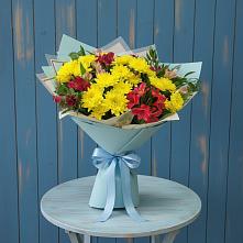 Букет цветов из:  Альстромерии и Хризантемы в Козловке Воронежской области