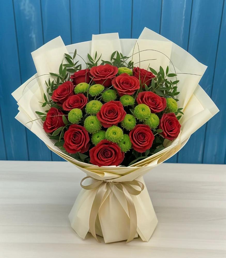 Букет цветов из: Розы и Хризантемы в Козловке Воронежской области